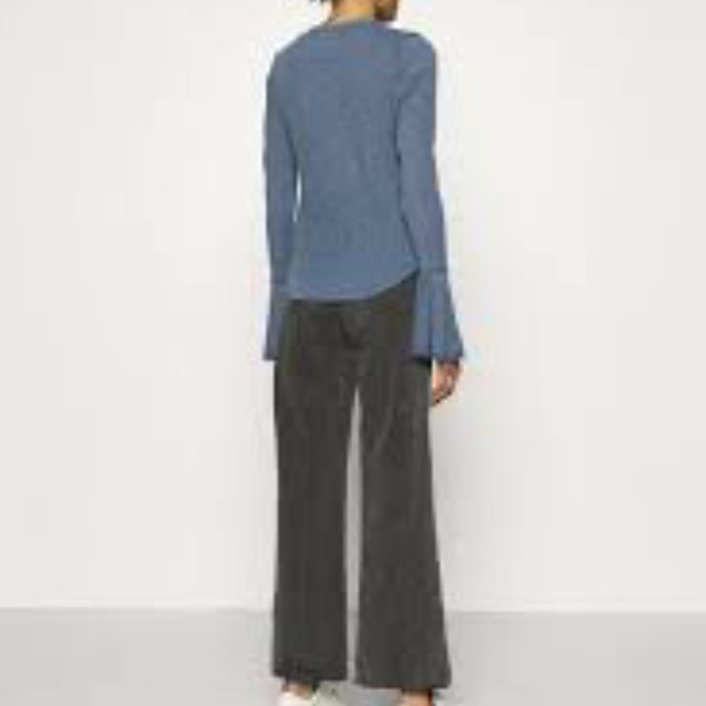 Free People Cecilia l/s tee in Sparkling Indigo - Picture 5 of 9